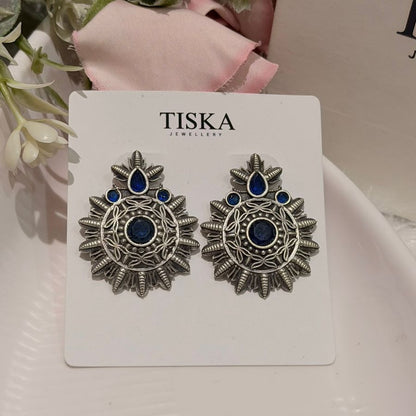 Royal Sunburst Antique Statement Earrings