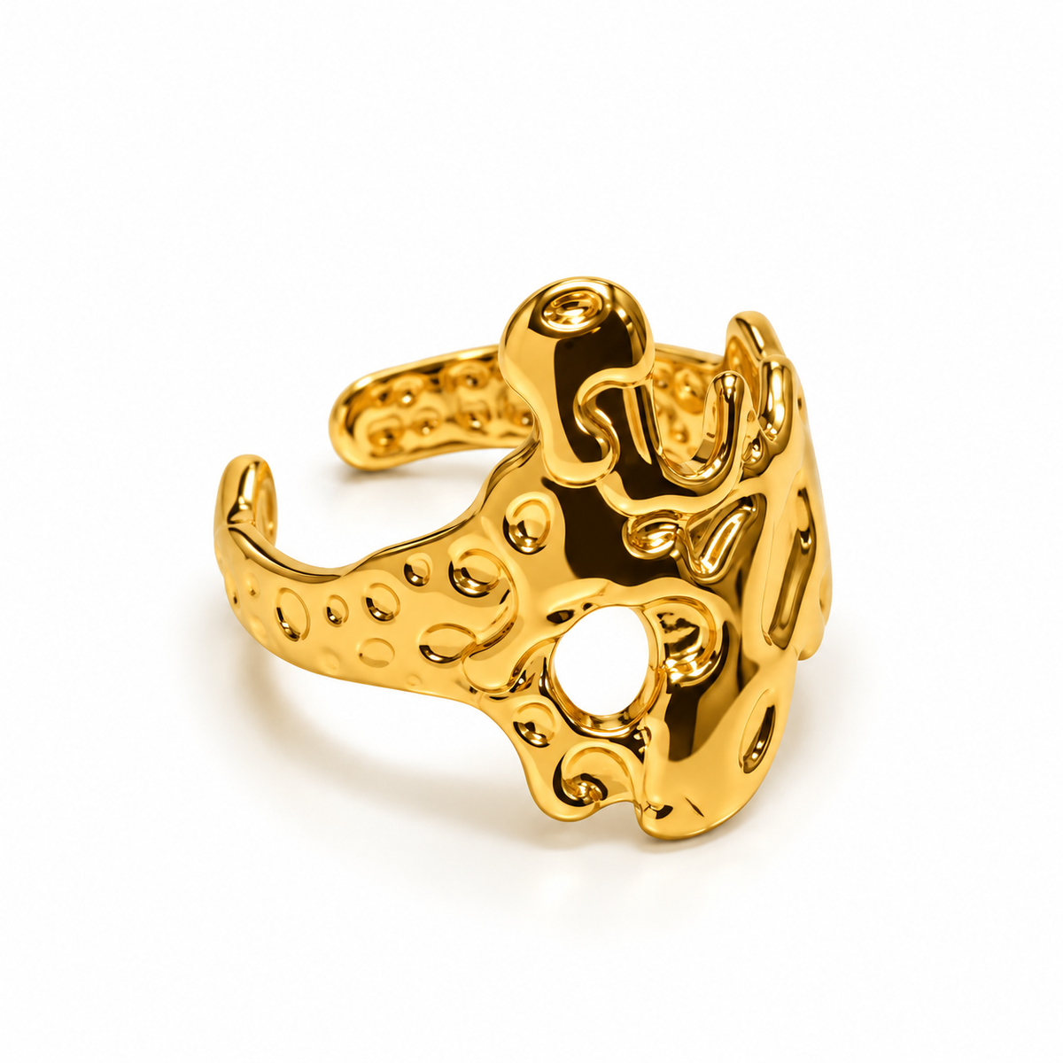 Molten Gold Sculptural Ring