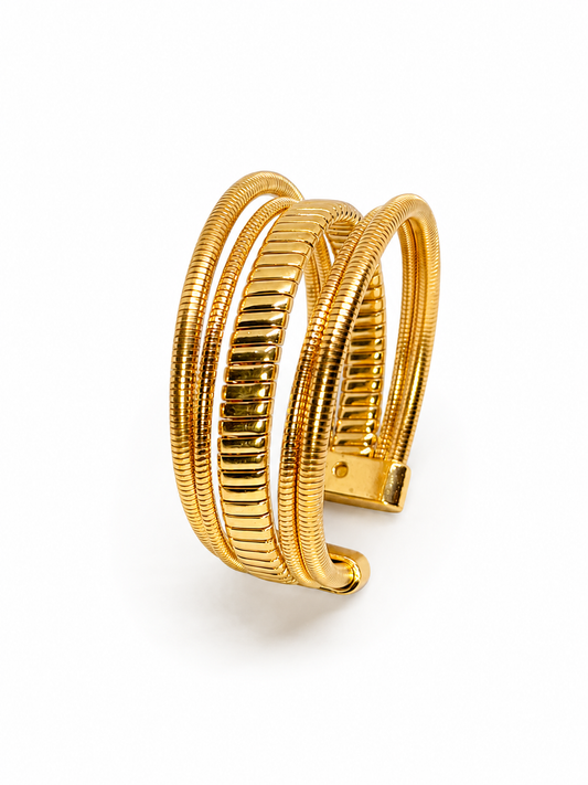 Aurora Coil Luxe Cuff Bracelet