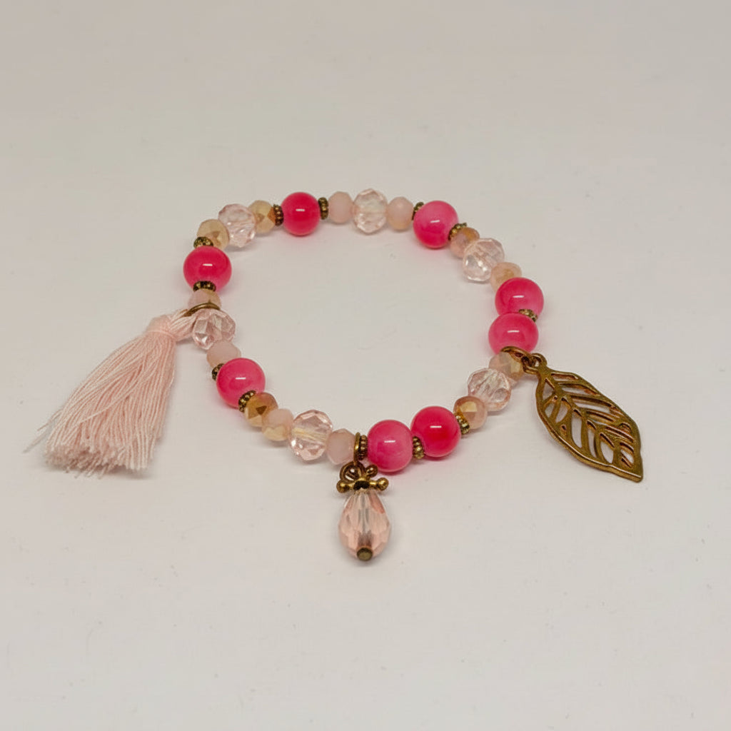 Pink Evil Eye Charm Bracelet (Set of 4)