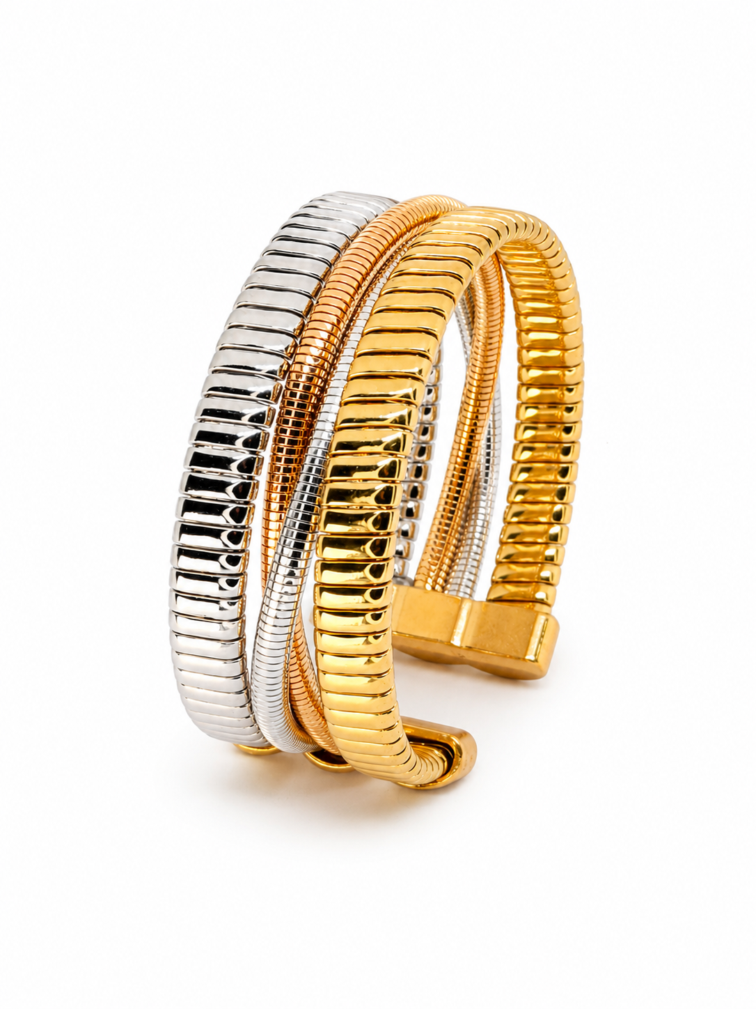 Aurora Duo Coil Luxe Cuff Bracelet