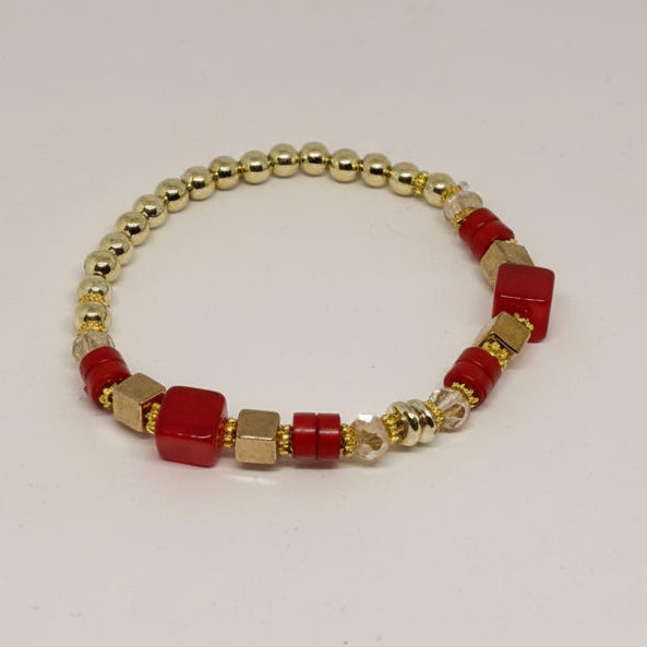 Ruby Charm Bracelet  (Set of 4)