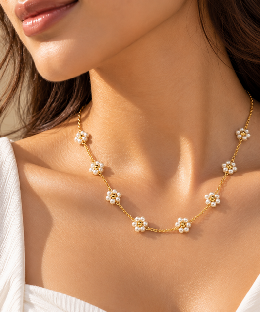 Pearl Daisy Chain Necklace