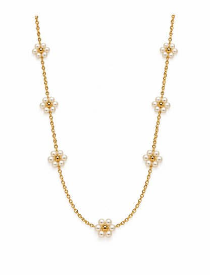 Pearl Daisy Chain Necklace