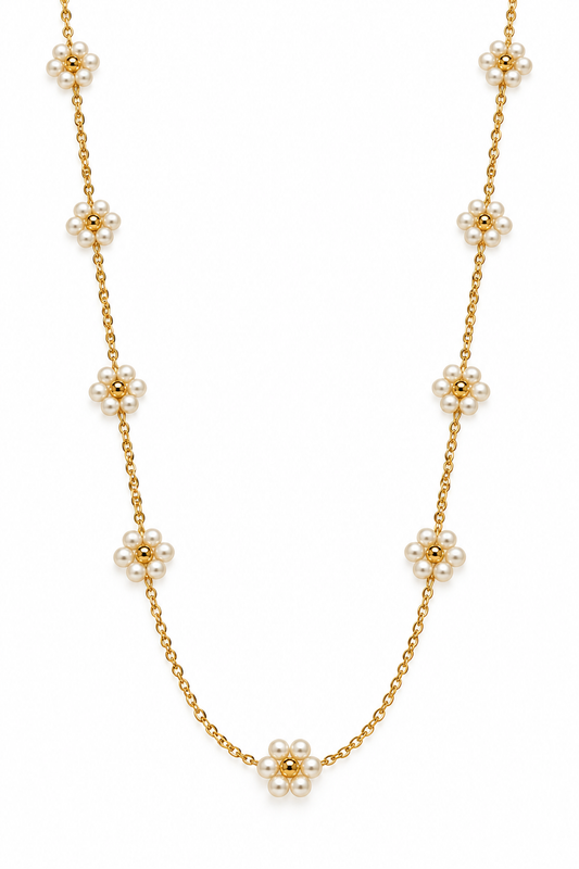 Pearl Daisy Chain Necklace