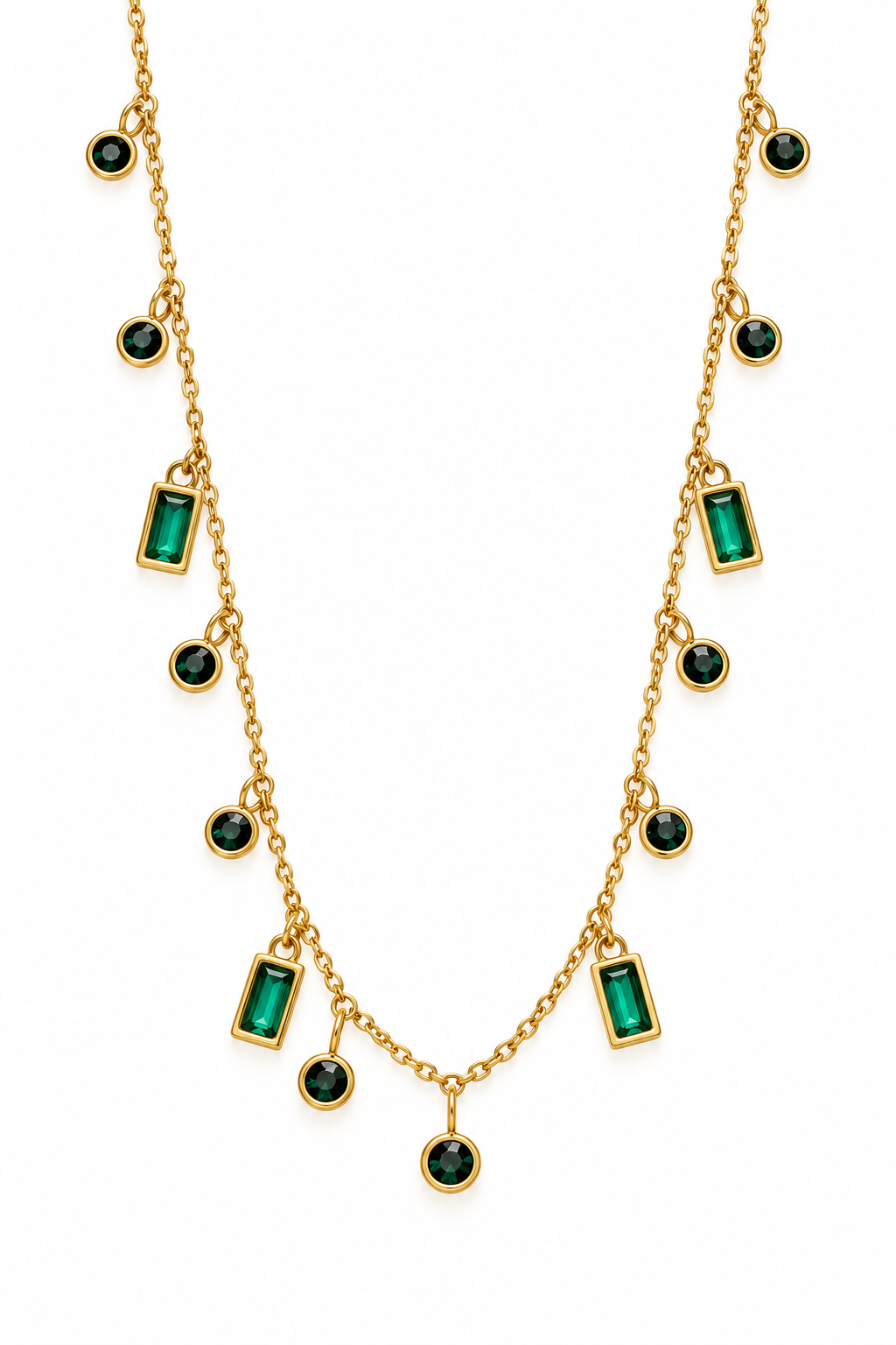 Emerald Green Charm Necklace