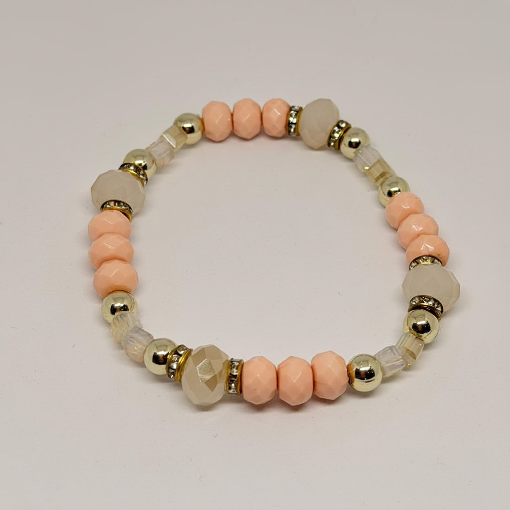 Blush Luxe Charm Bracelet Set (Set of 4) – Beaded Tassel Stack