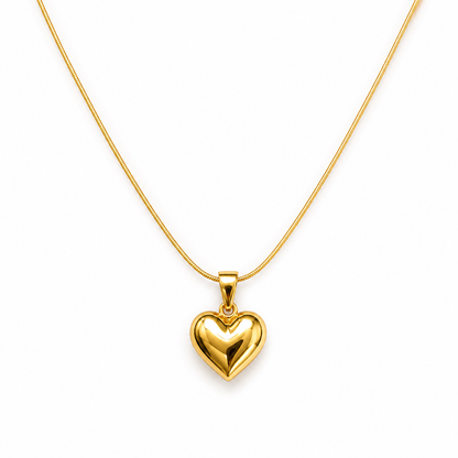 Classic Heart Gold Pendant Necklace (Anti-Tarnish)