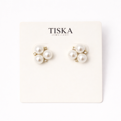 Pearl Bloom Stud Earrings