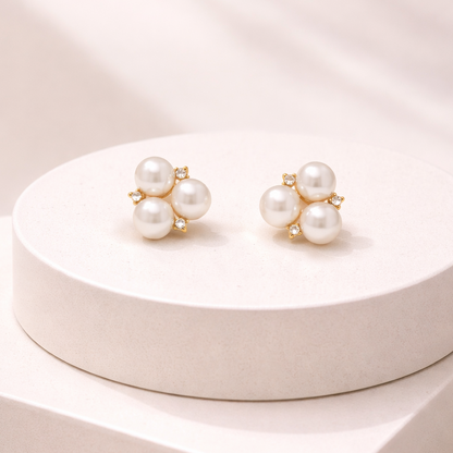 Pearl Bloom Stud Earrings