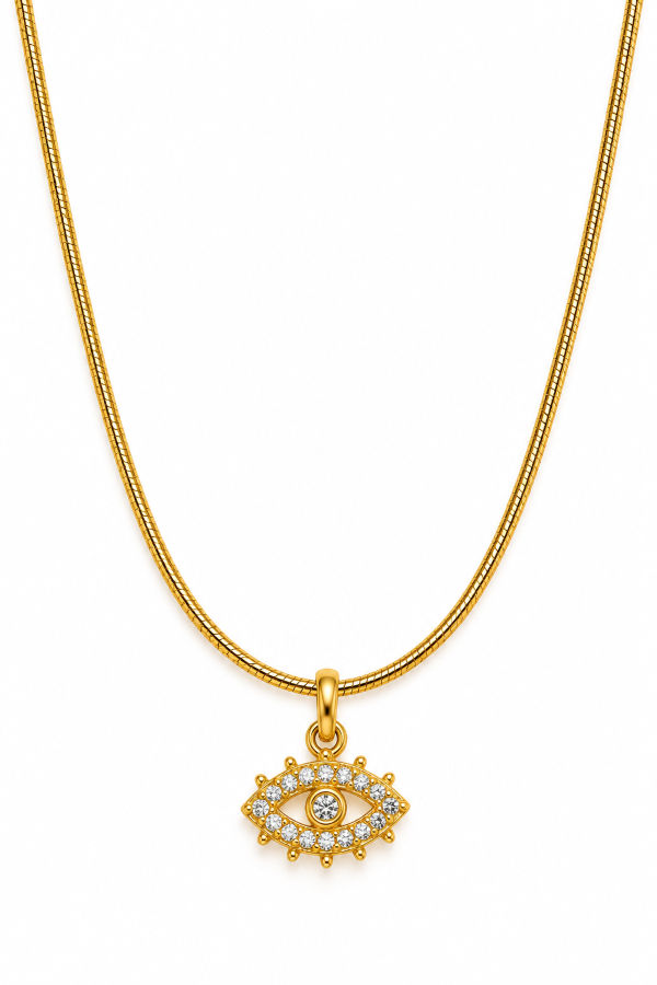 Crystal Evil Eye Pendant Necklace
