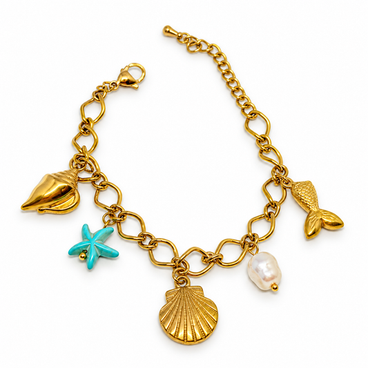 Ocean Charm Statement Bracelet