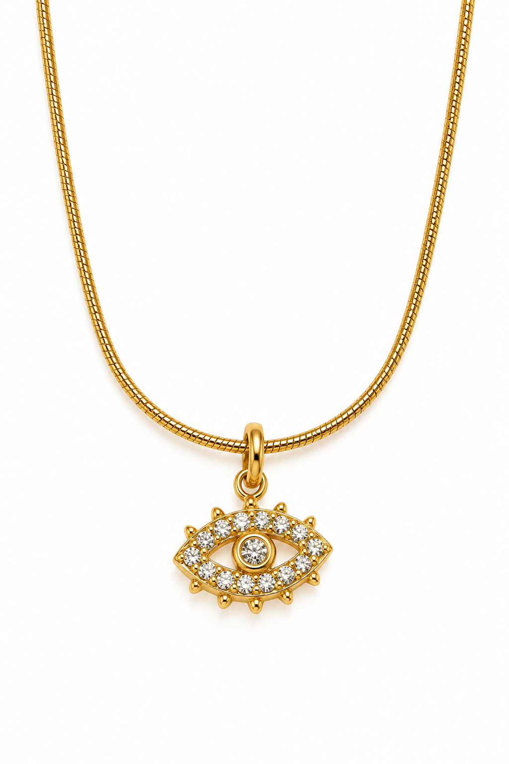 Crystal Evil Eye Pendant Necklace