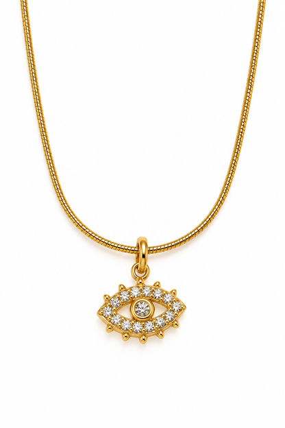 Crystal Evil Eye Pendant Necklace