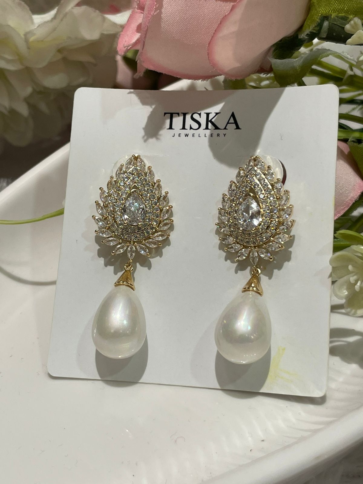 Royal Pearl Drop Earrings
