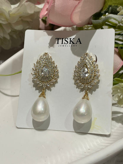 Royal Pearl Drop Earrings