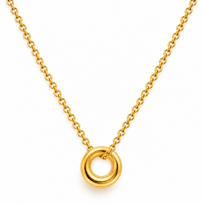 Golden Circle Pendant Necklace