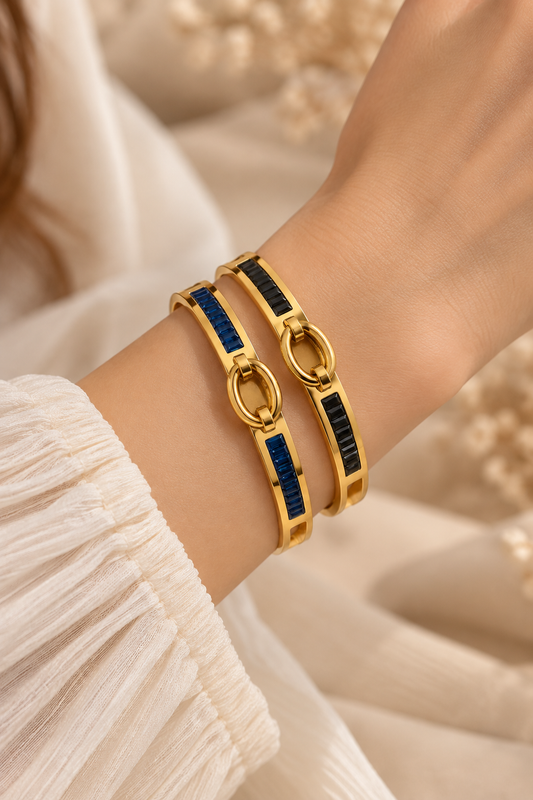 Noir Link Luxe Bangle
