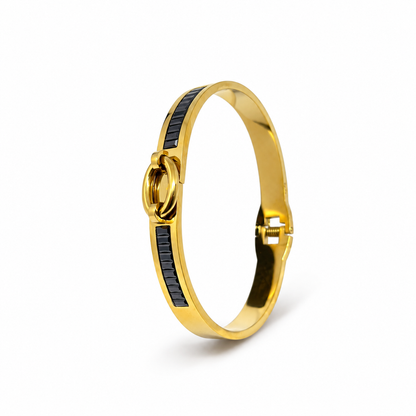 Noir Link Luxe Bangle