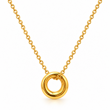 Golden Circle Pendant Necklace
