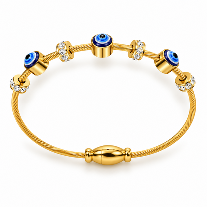 Evil Eye Charm Gold Bracelet
