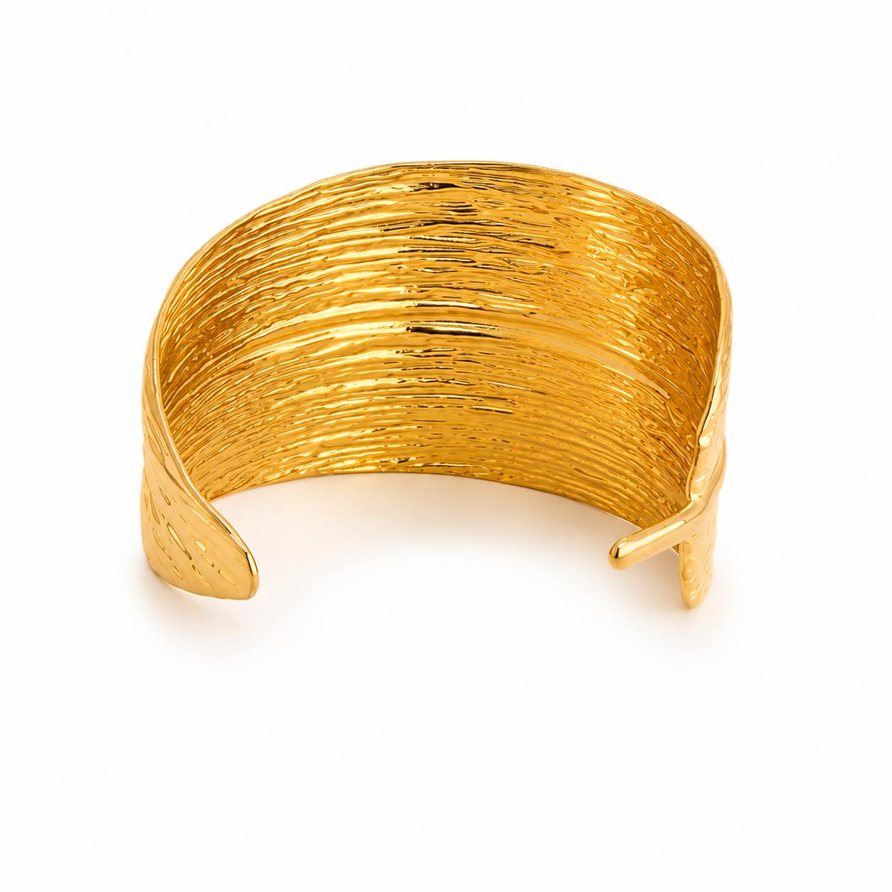 Textured Gold Luxe Cuff Bracelet