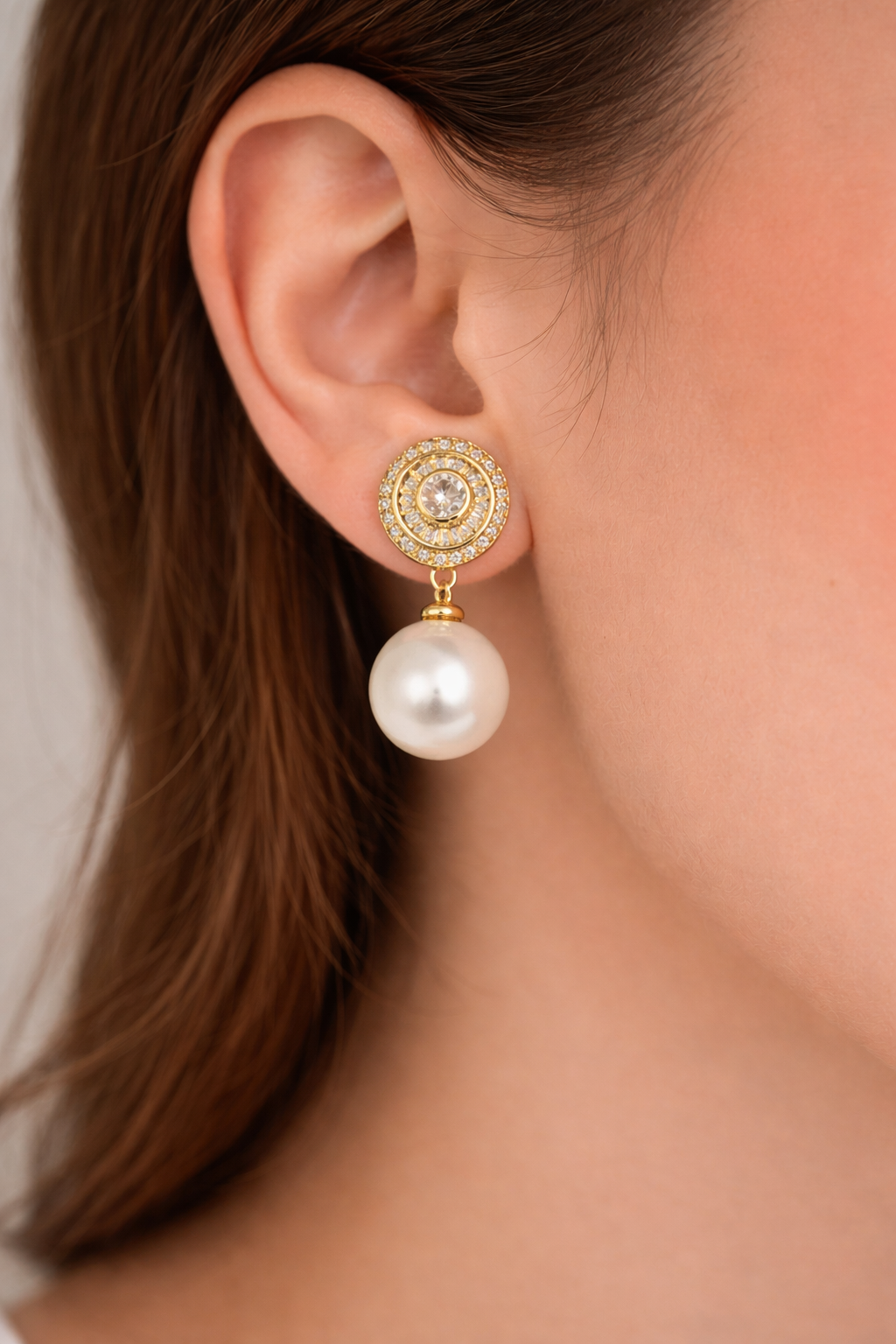 Royal Pearl Drop Statement Earrings