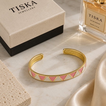 Blush Geo Open Luxe Cuff Bracelet