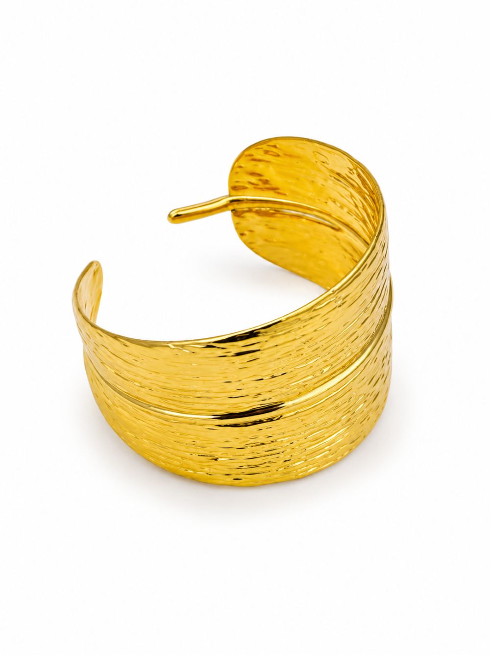 Textured Gold Luxe Cuff Bracelet