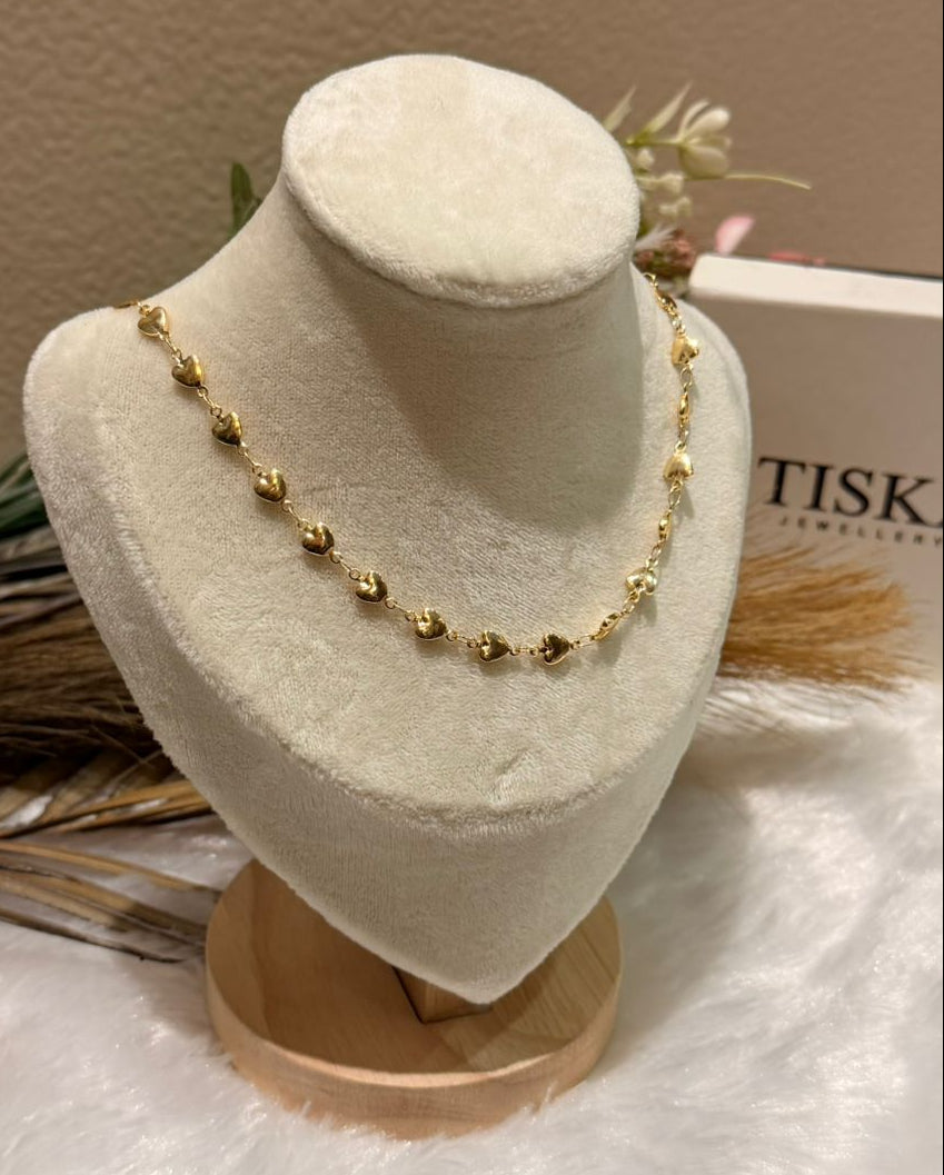 Golden Heart Charm Necklace