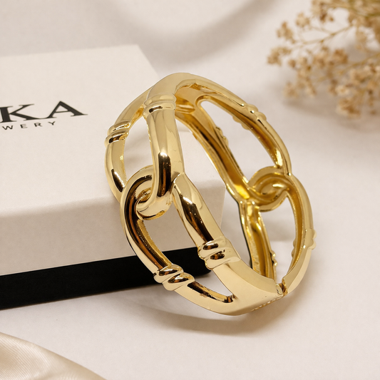 Infinity Knot  cuff Bracelet (Anti Tarnish)