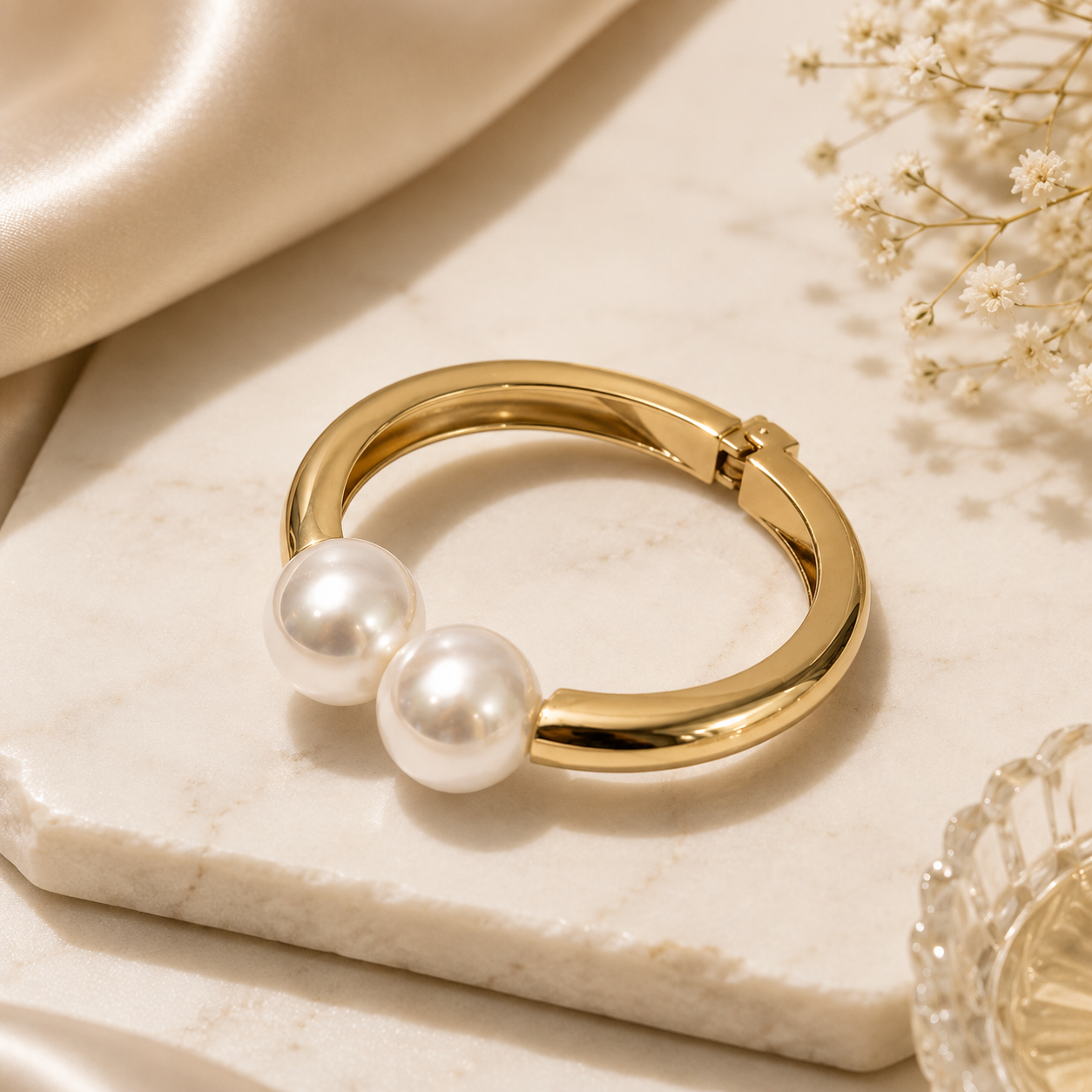 Pearl Duo Luxe Bangle Kada