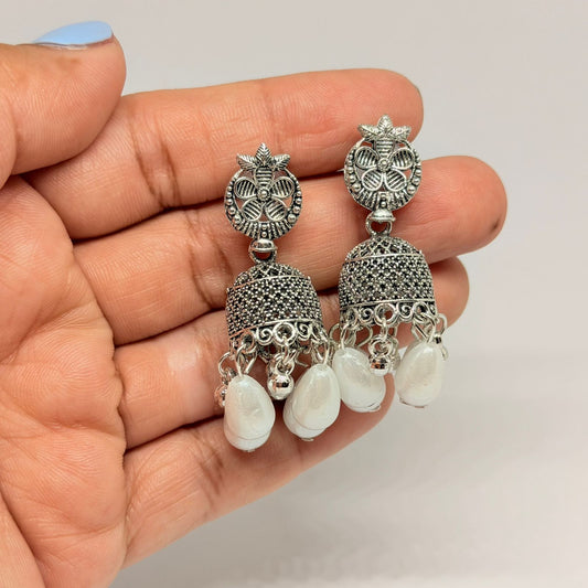 Gulnaar Pearl Jhumka Earrings