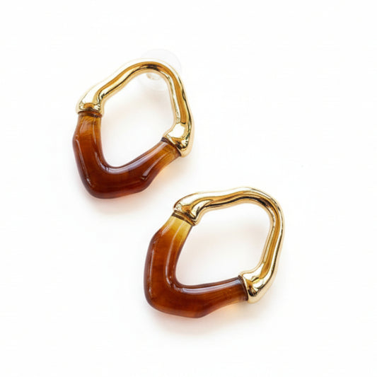 Amber Luxe Gold Hoop Earrings (Anti Tarnish)