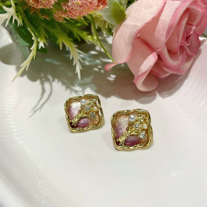 Blush Bloom Pearl Studs