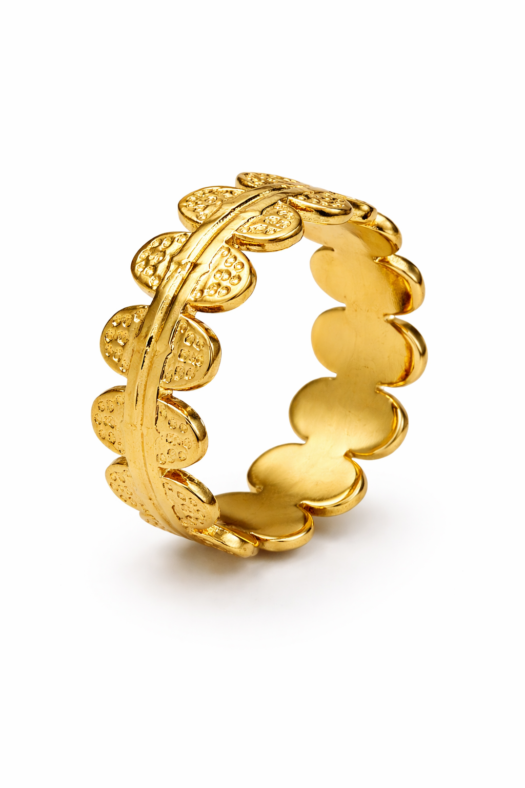 Golden Leaf Wrap Ring