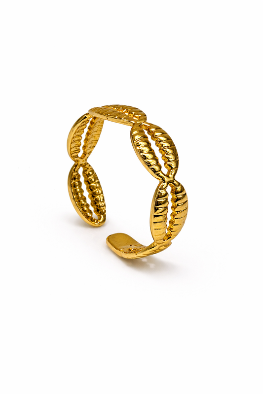Shell Motif Adjustable Ring