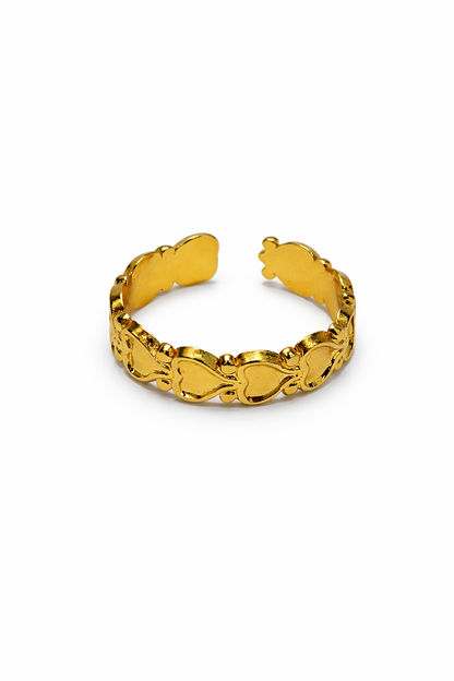 Heart Charm Adjustable Ring