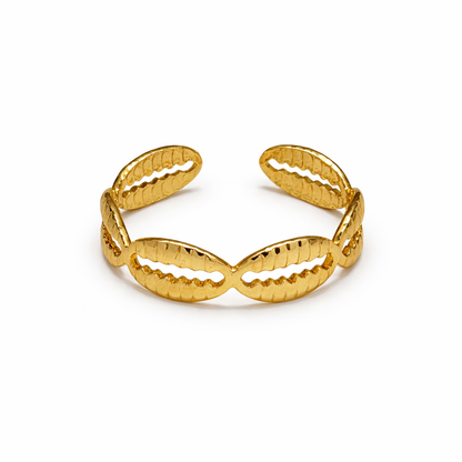 Shell Motif Adjustable Ring