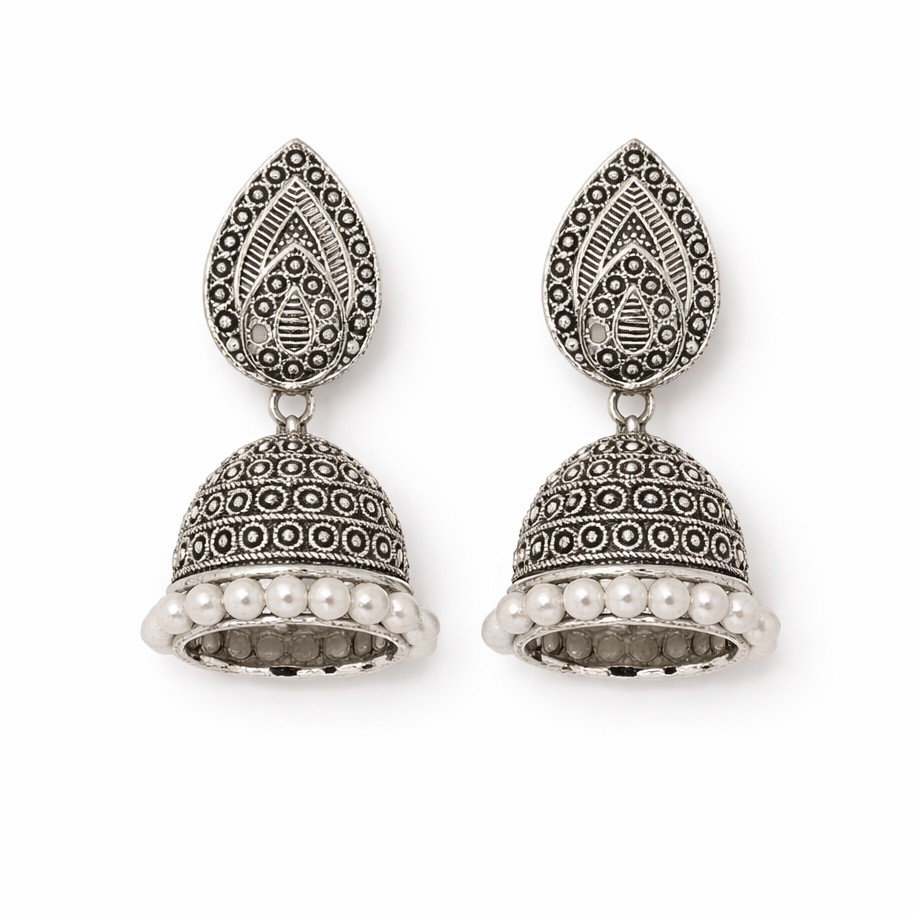 Noor Pearl Dome Jhumka Earrings