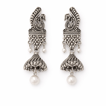Morni Pearl Jhumka Earrings