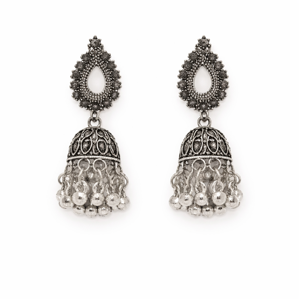 Noor Teardrop Jhumka Earrings