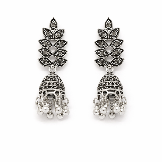 Meher Oxidised Jhumka Earrings