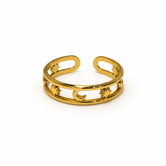 Celestial Moon & Star Ring