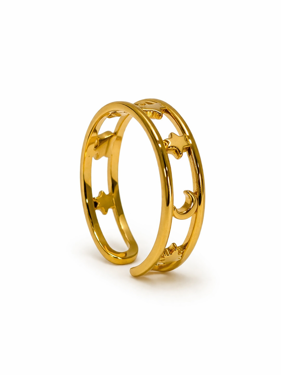 Celestial Moon & Star Ring