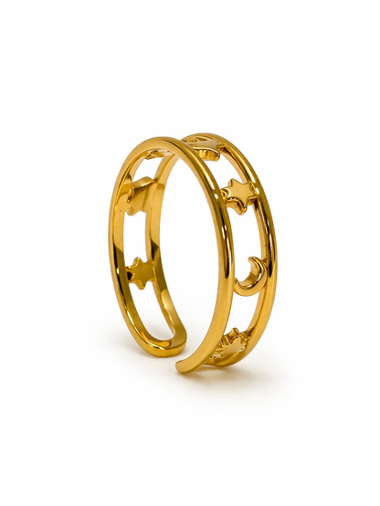 Celestial Moon & Star Ring