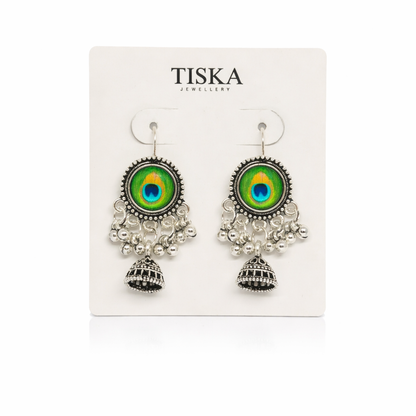 Morika Mini Peacock Jhumka Earrings