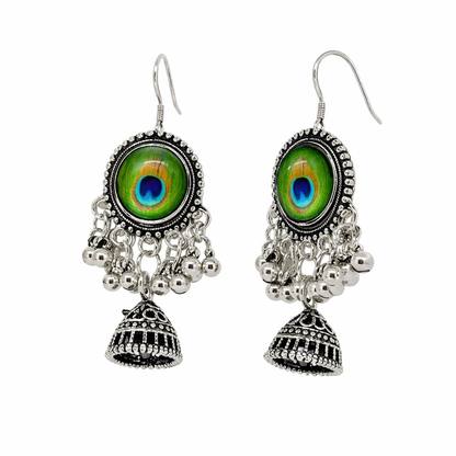 Morika Mini Peacock Jhumka Earrings