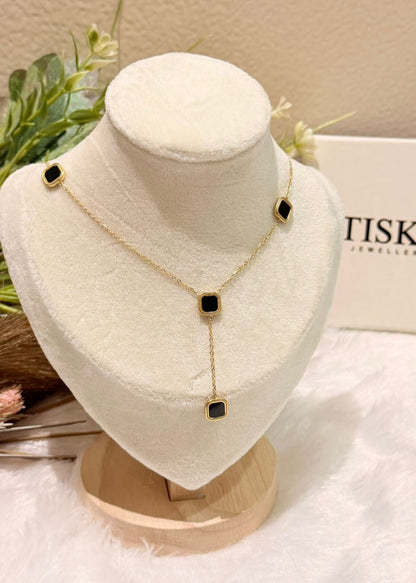 Noir Luxe Drop Necklace
