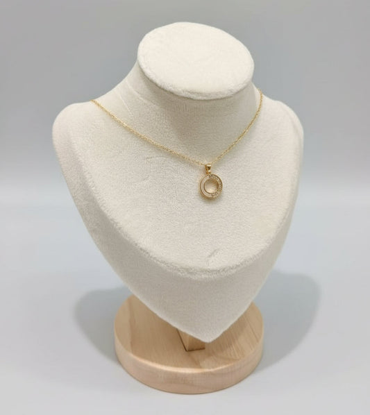 Minimal Circle Pendant Necklace – Gold Finish | Anti-Tarnish